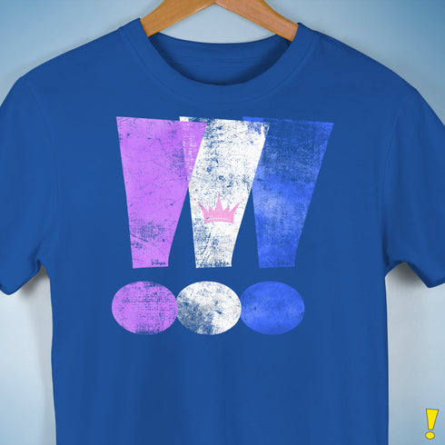 Drag Pride Grunge Exclamation Points Premium Unisex T-Shirt - Royal Blue